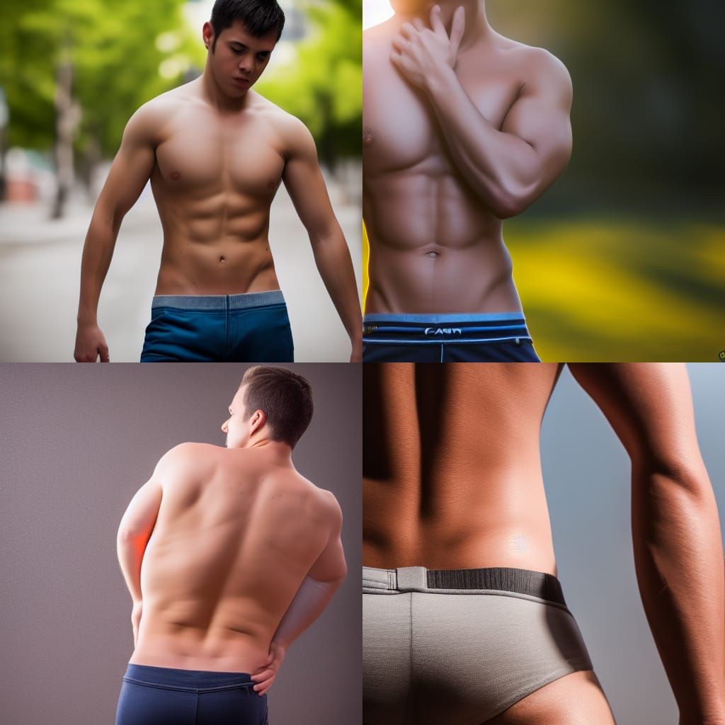 Erotic Male Figure Study in Sharp Focus