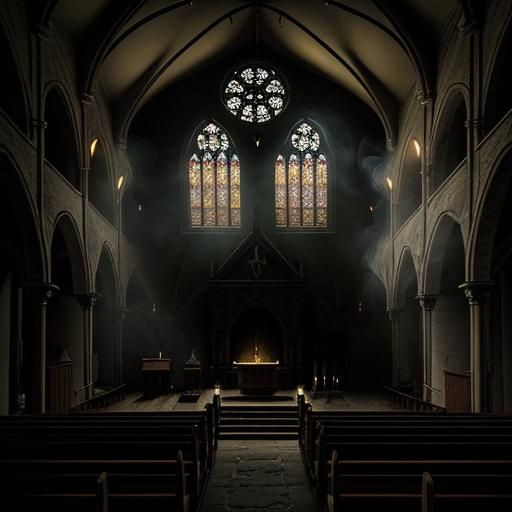 Mystical Stone Chapel: Moody Atmospheric Photography