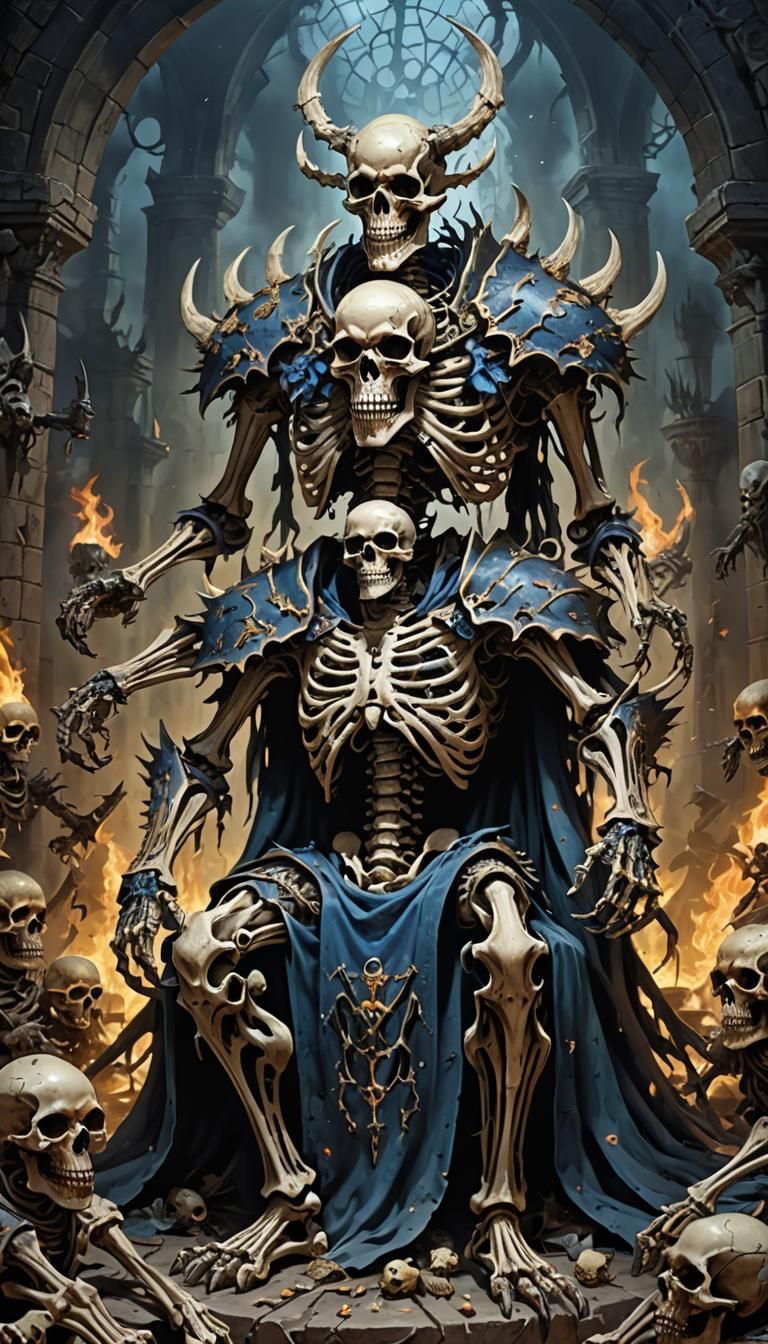 Bone Overlord on Throne of Skulls