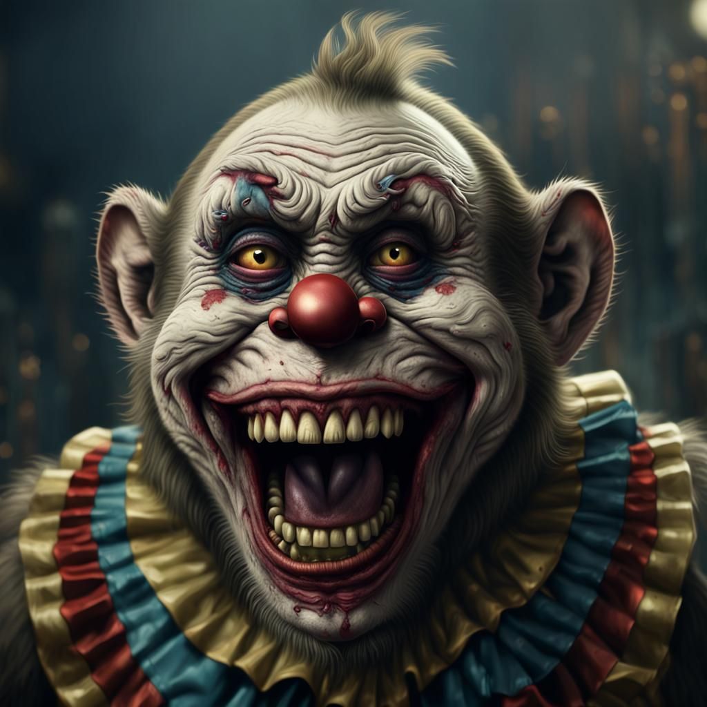Zombie Monkey Clown: A Digital Matte Painting