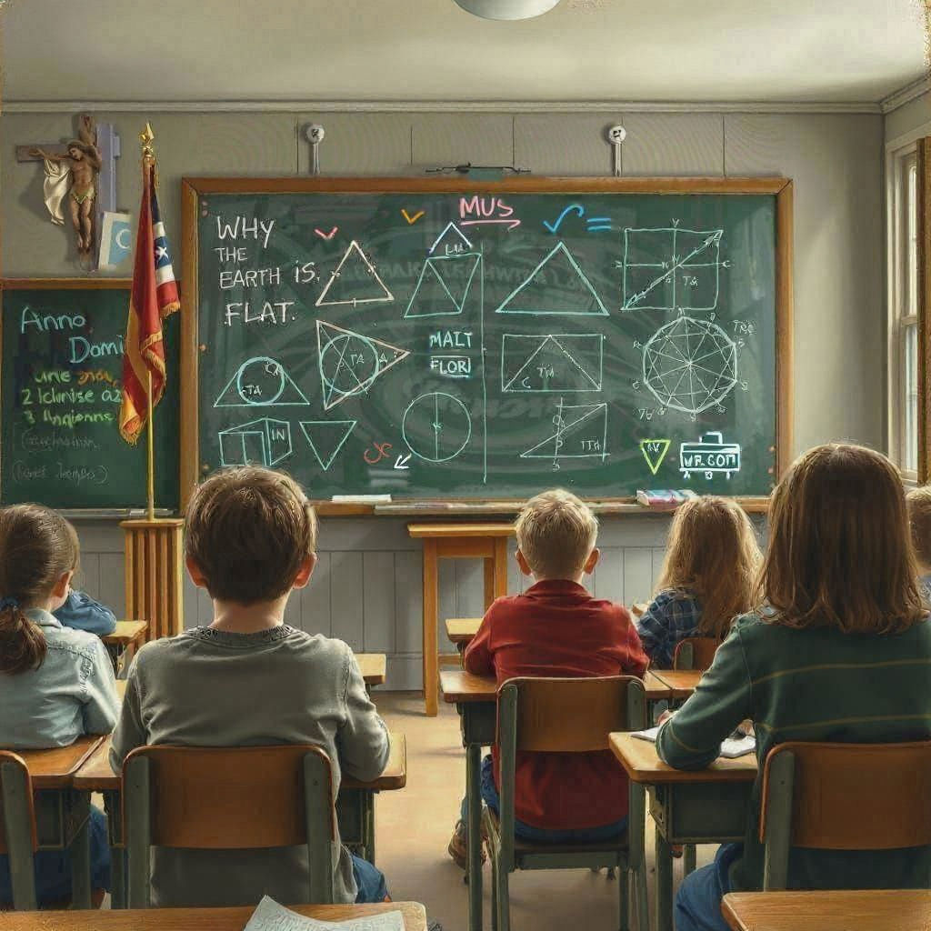 Vintage American School Class in Rapt Attention