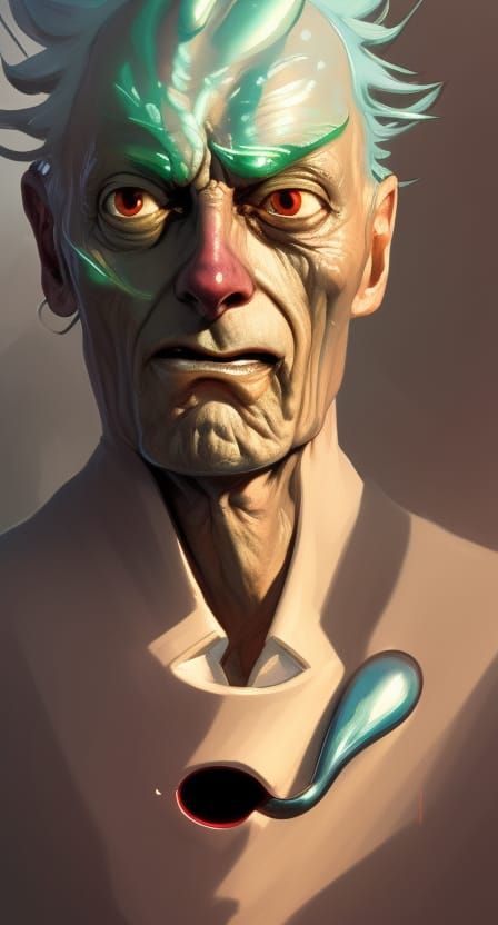 Morty Smith Portrait in Art Nouveau Style