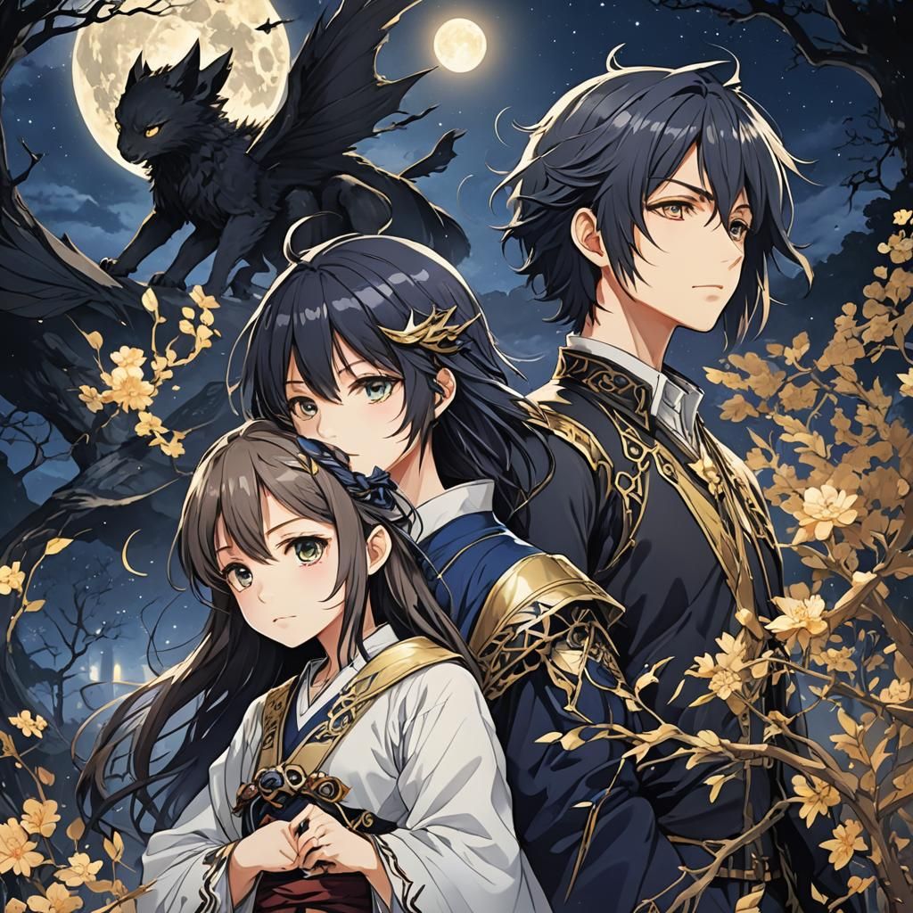 Children of Night and Day in Anime Style