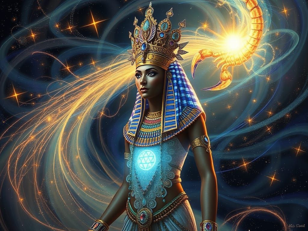 Egyptian Goddess Selket Radiates Celestial Magic