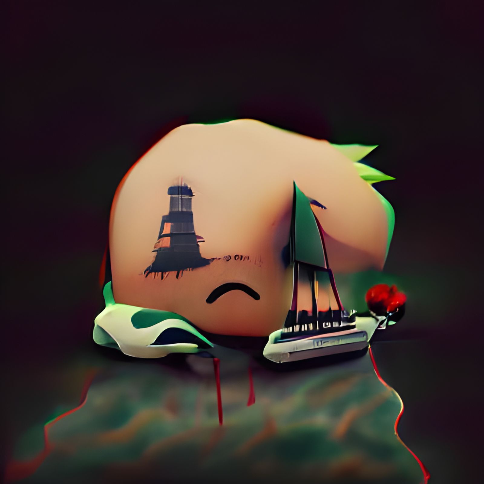 Evocative Scene Inspired by Melancholy Hill