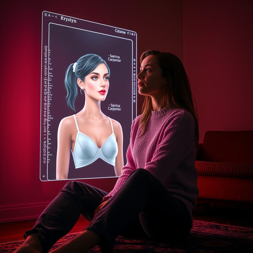 Intensely Hypnotized by AI Girlfriend in Futuristic, Hyper-R...