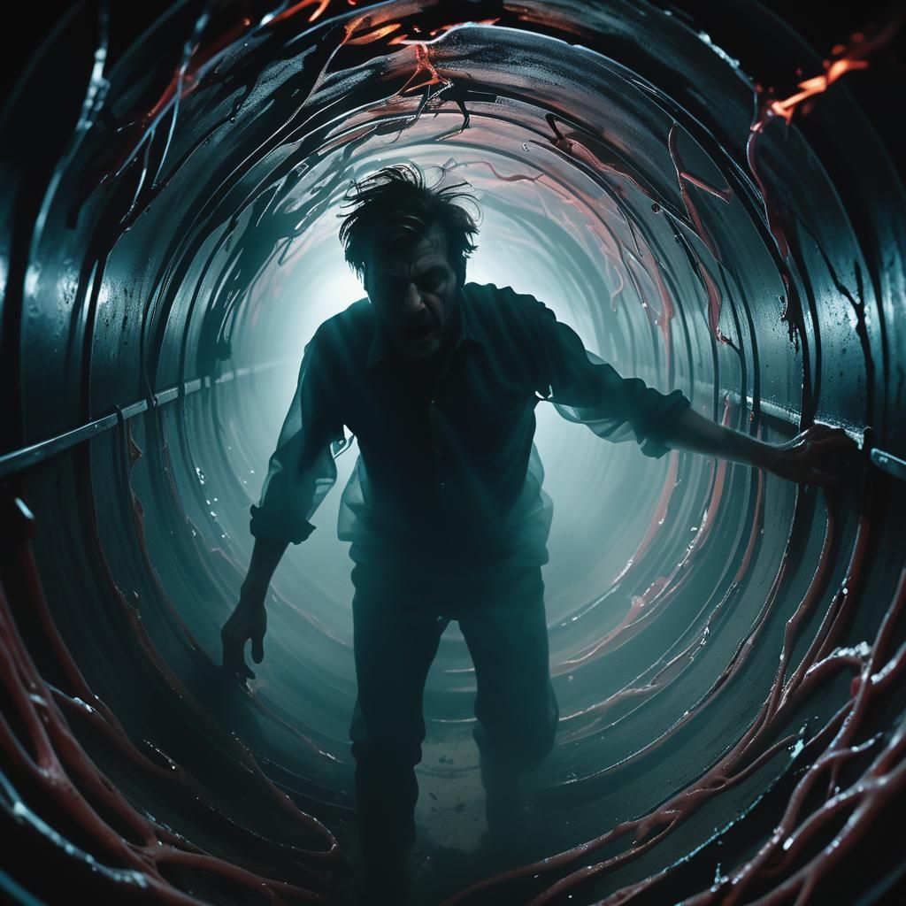 Dark Tunnel of Distorted Limbs: Abstract Expressionism