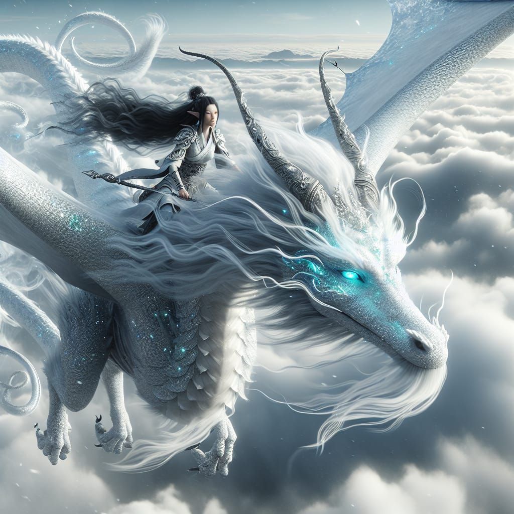 Dragon Rider in a Hazy Realm