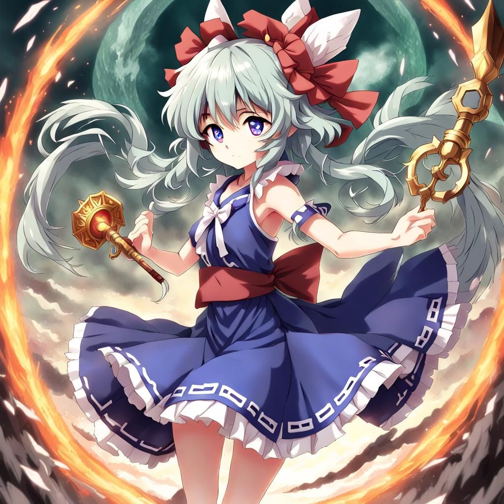 Greek Goddess Touhou Character in Anime Style