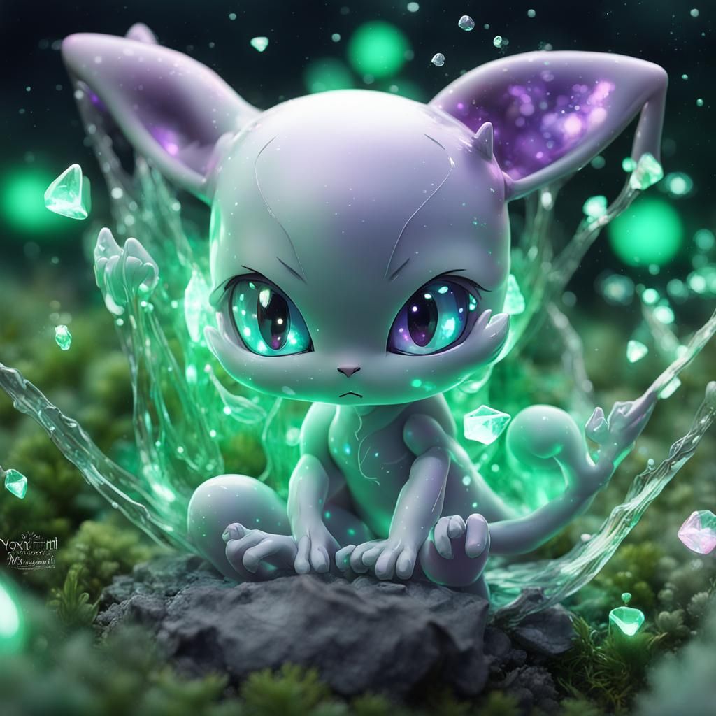 <LoRa crystal> intricate adorable cute chibi baby fluffy fur...
