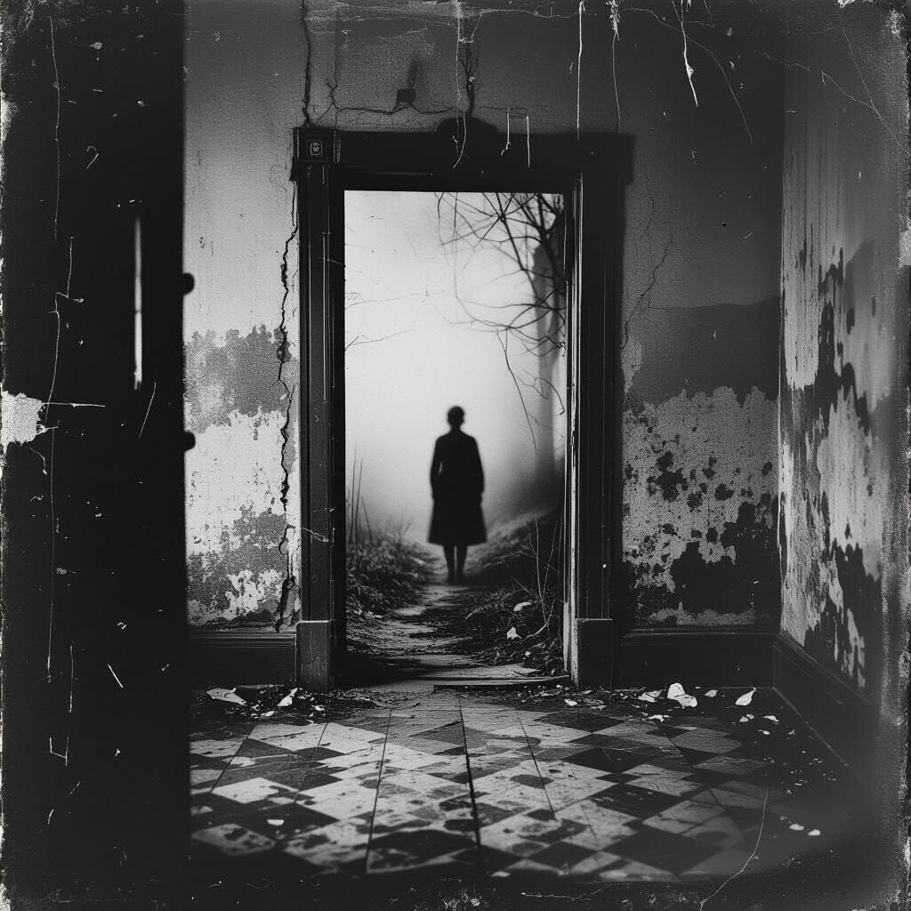 Eerie Faded Photograph with Grunge Art Style