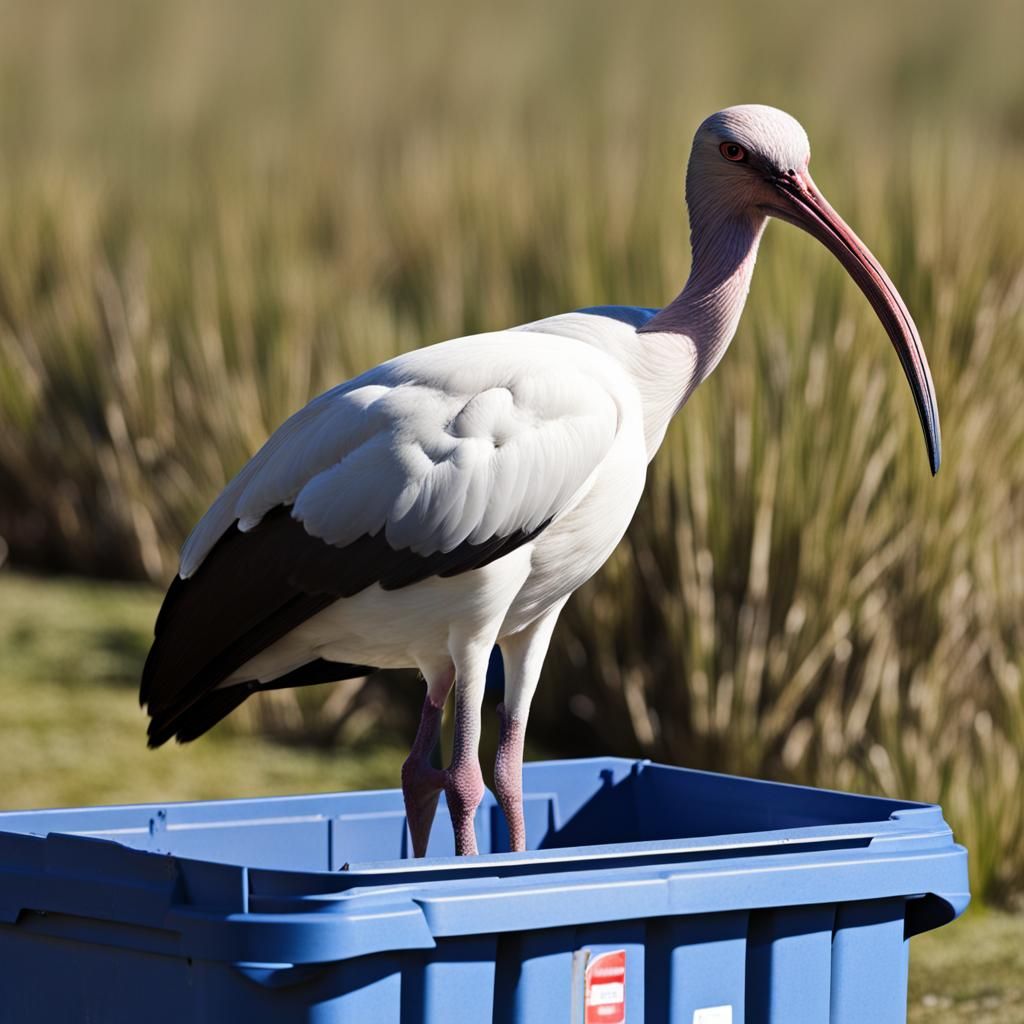 Australian Ibis in the Bin