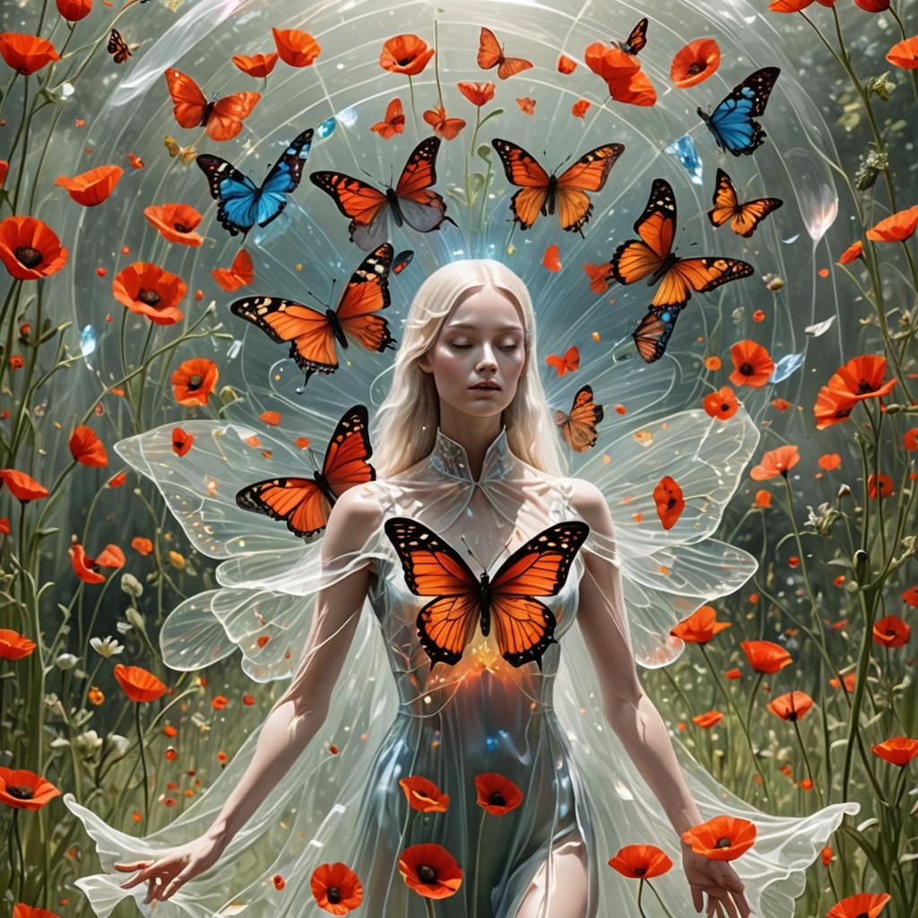 Ethereal Soul Merging with Human Form