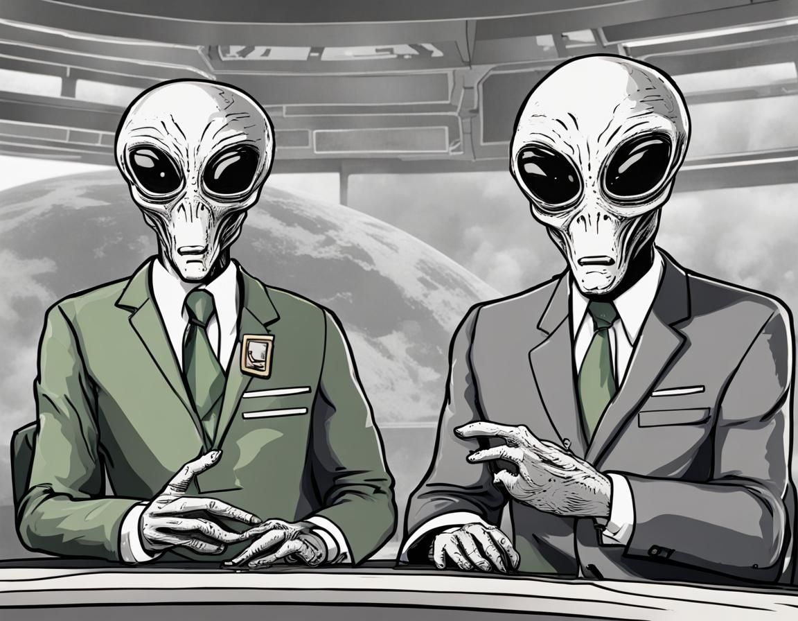 Alien Anchormen Present News Broadcast