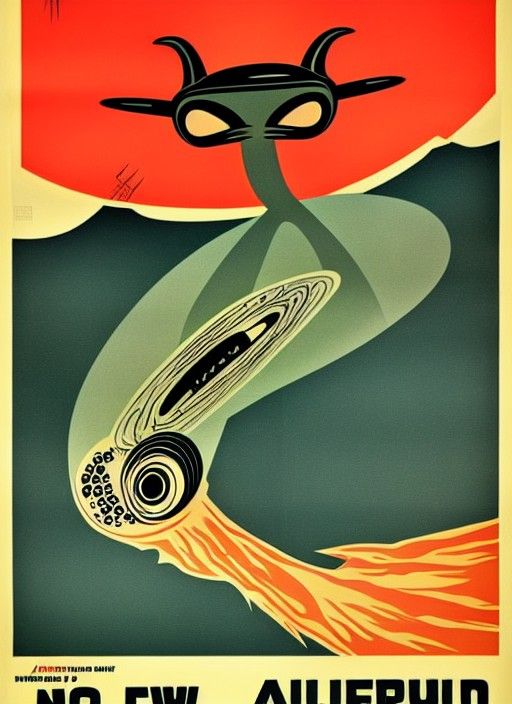 Alien Propaganda Poster: Creation of New Organisms