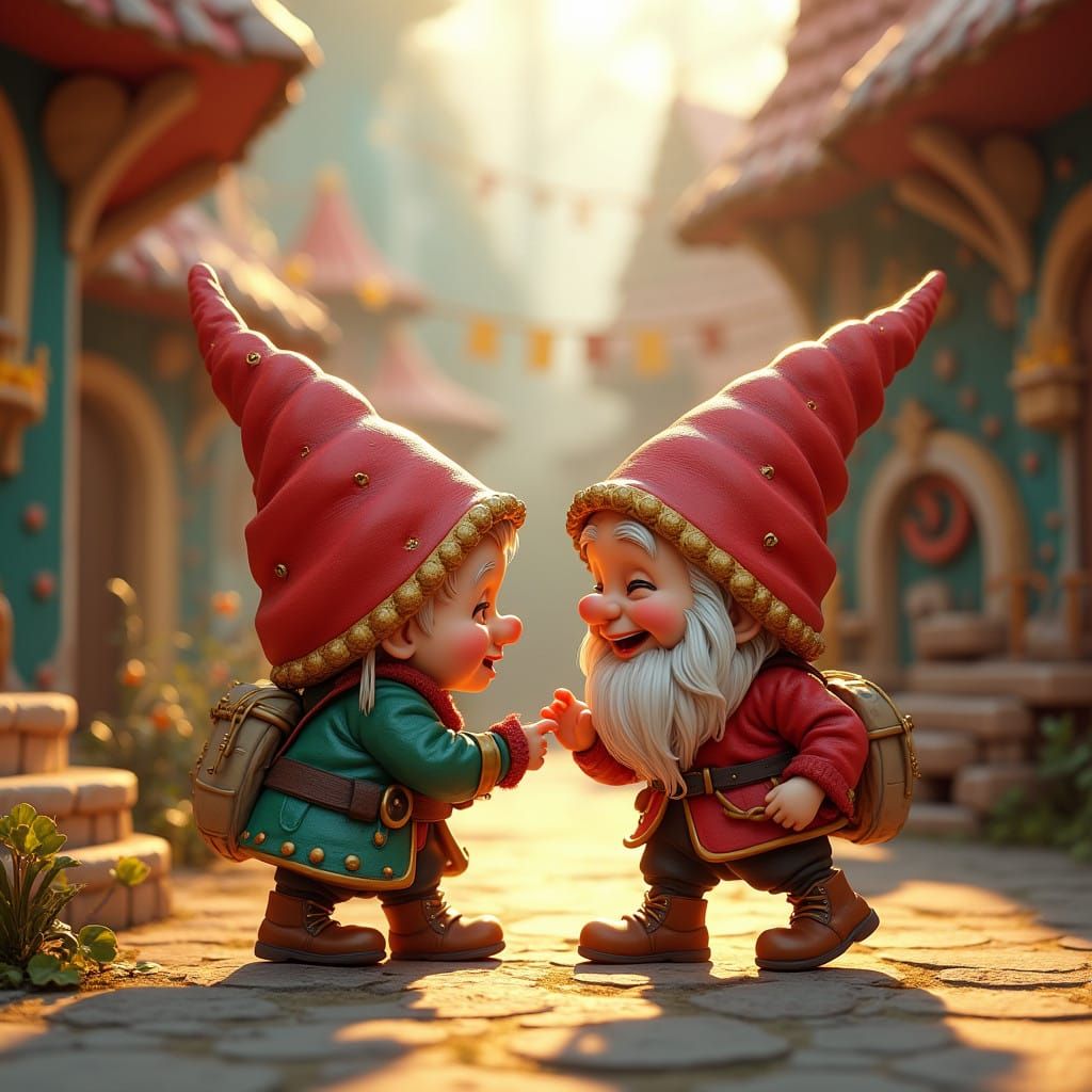 Whimsical Gnomes in a Fantastical Playground