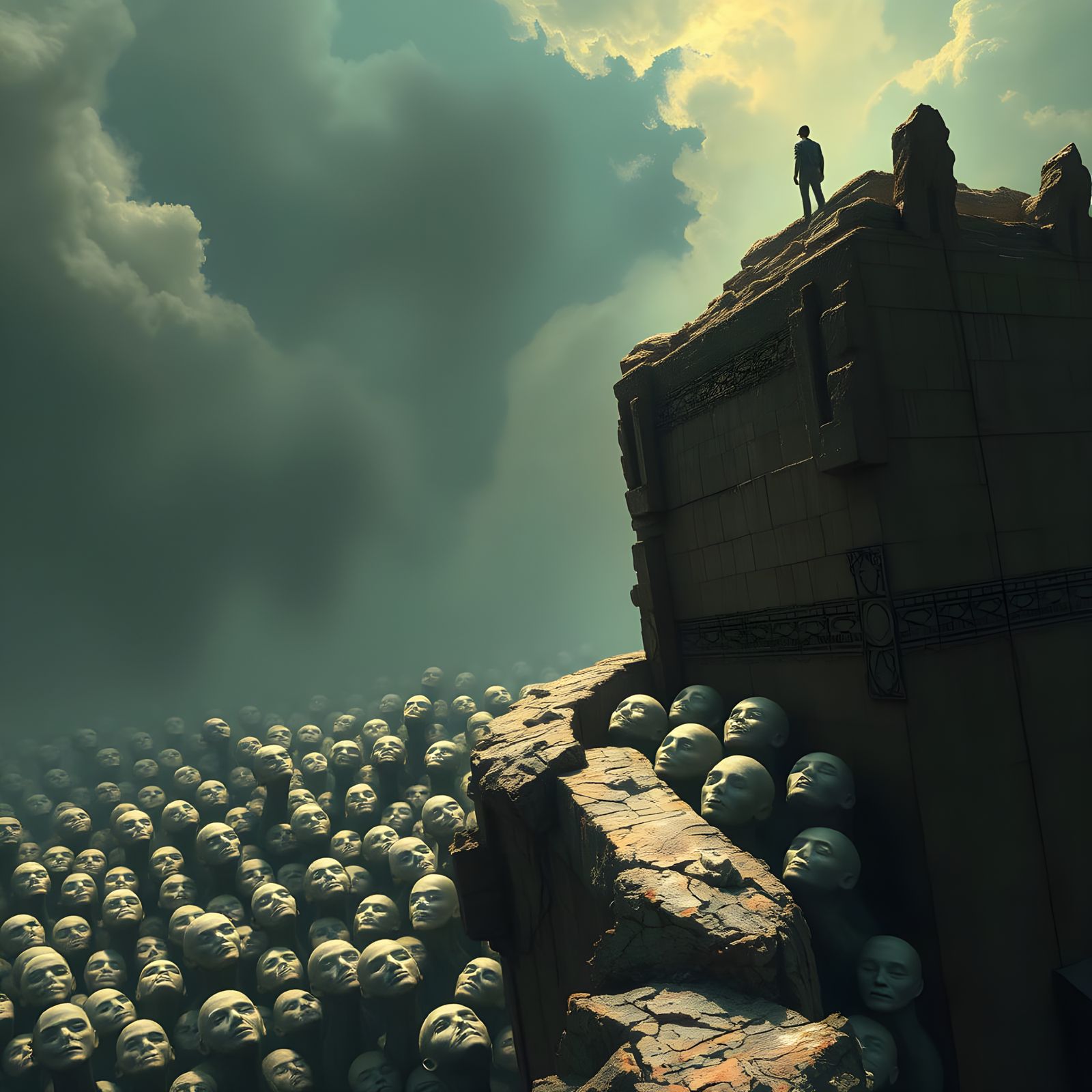 Surreal Cityscape from a Dark Fantasy World