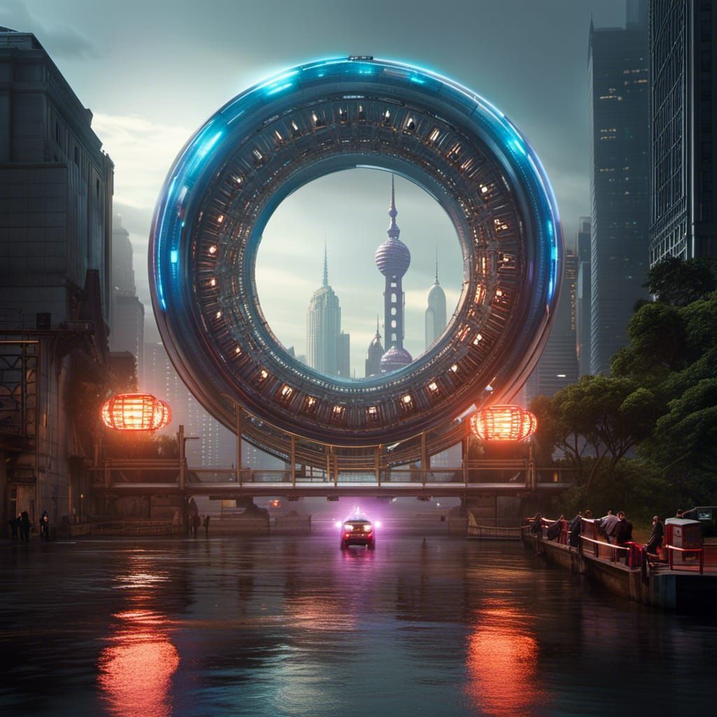 Invention of Inter-Dimension Universe Stargate in mid of Shanghai City