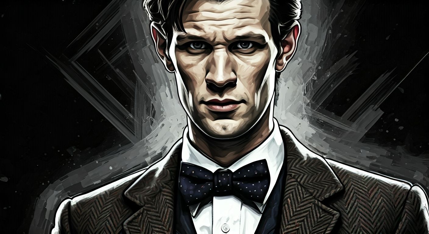 Intense Eleventh Doctor Portrait in Gestural Style