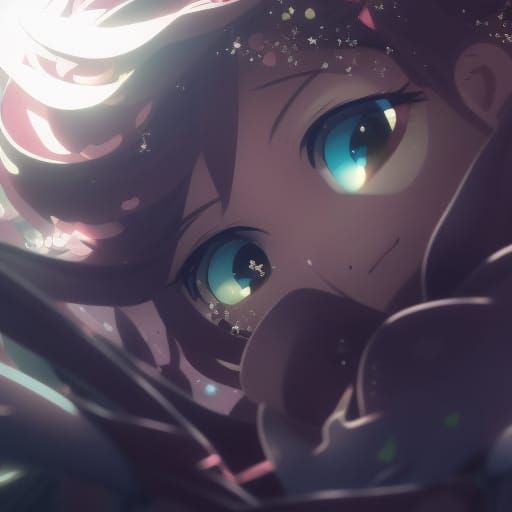 Magical Anime Stars and Mystical Nature Scene