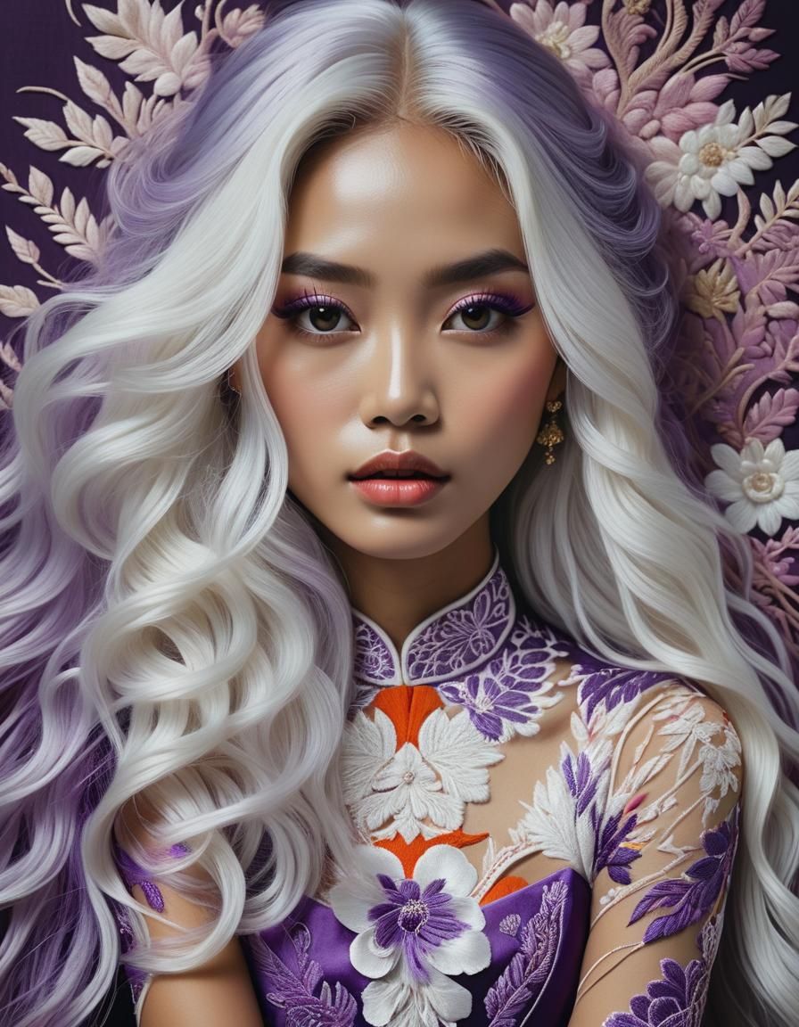 Stunning Filipina Portrait in Embroidered Filipiniana