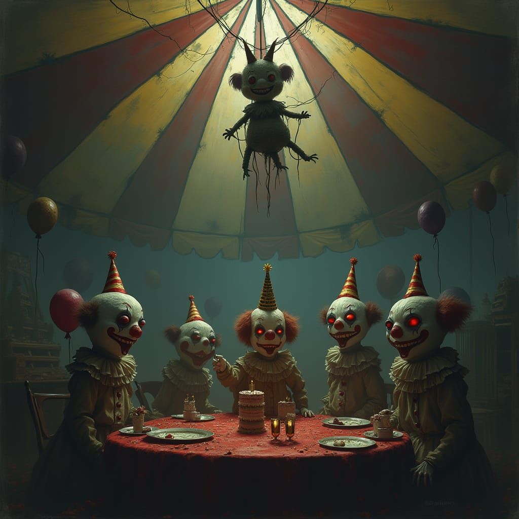 Haunted Carnival Birthday Party with Creepy Clowns and Posse...