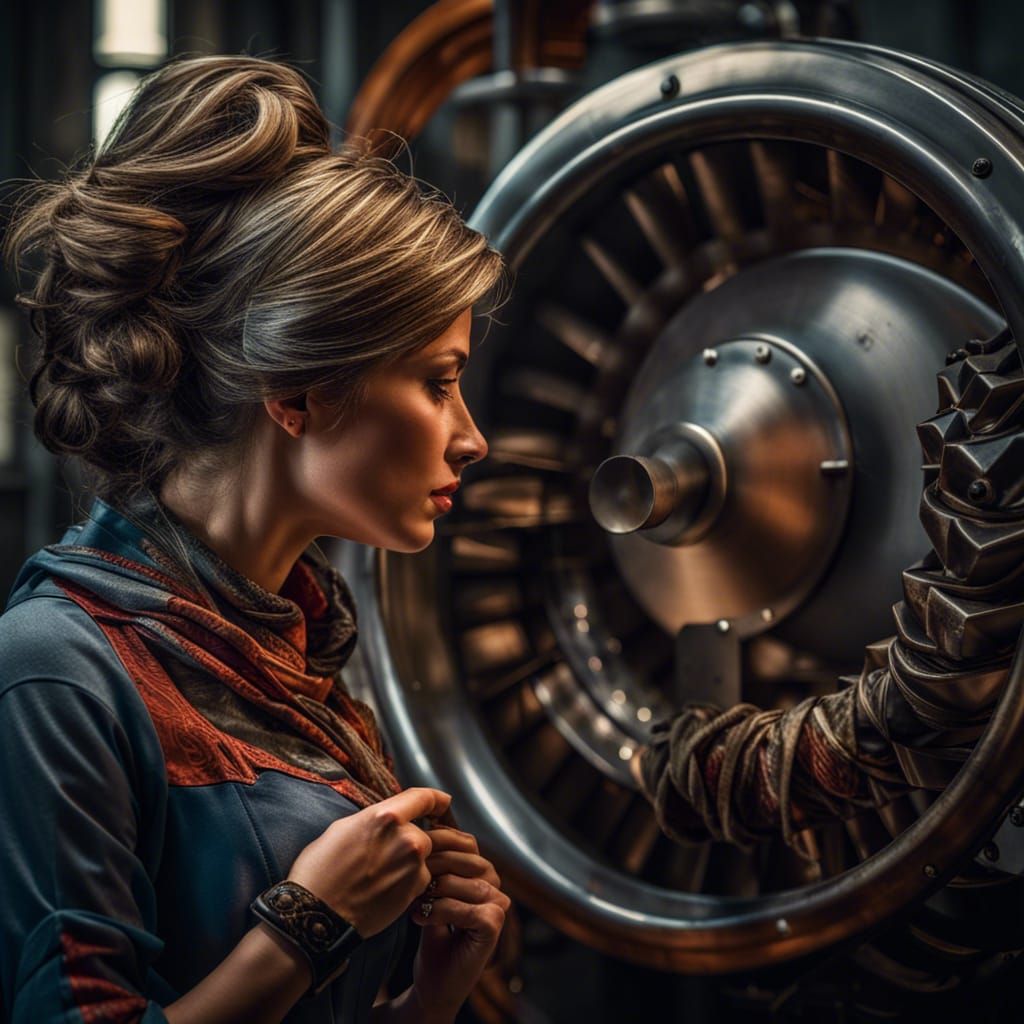 Beautiful Woman in Colorful Smoke, Hyperrealistic Image