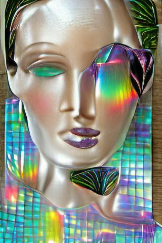 Art Deco Holographic Iridescent Design