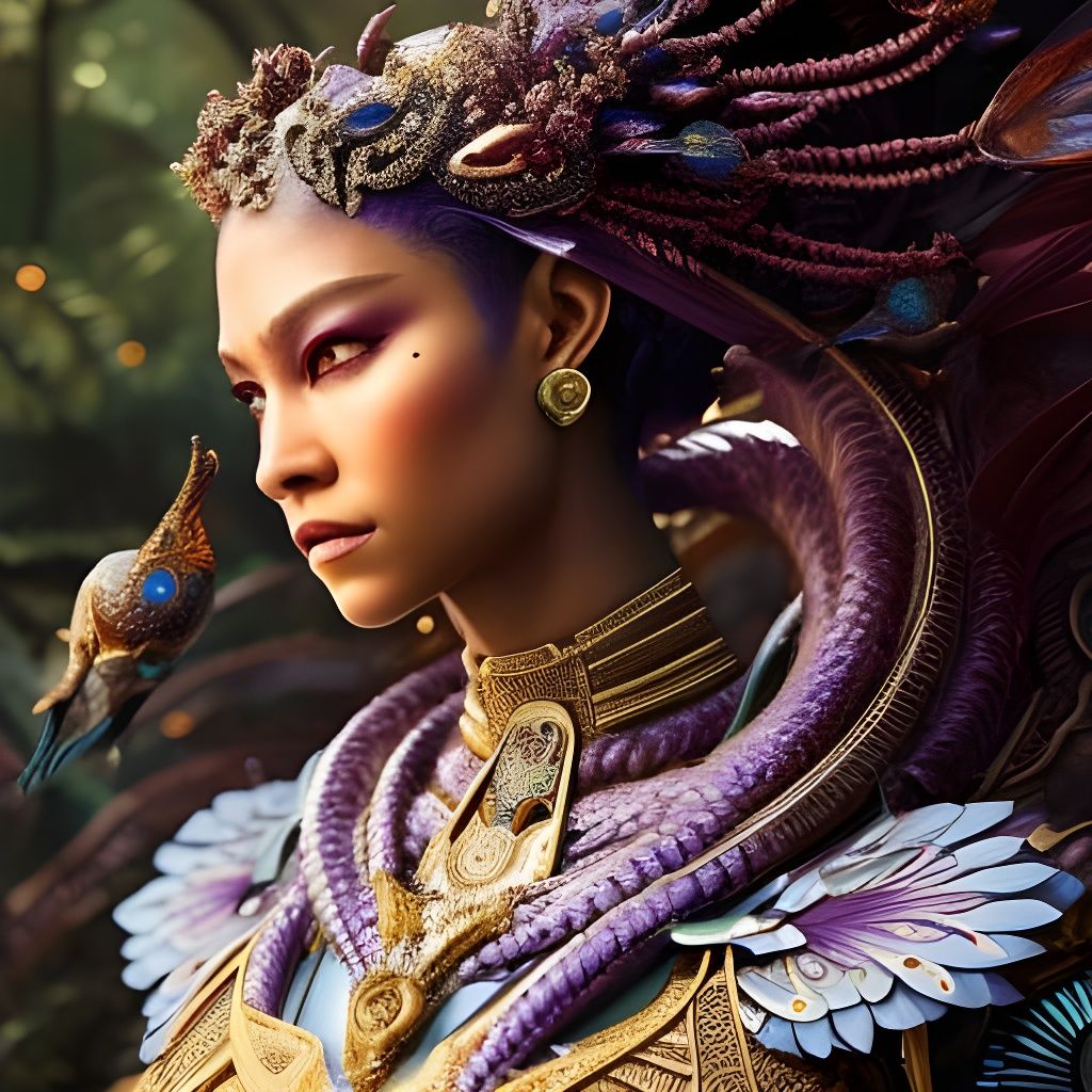 Pele: Warrior Priestess in Hyperdetailed Digital Art