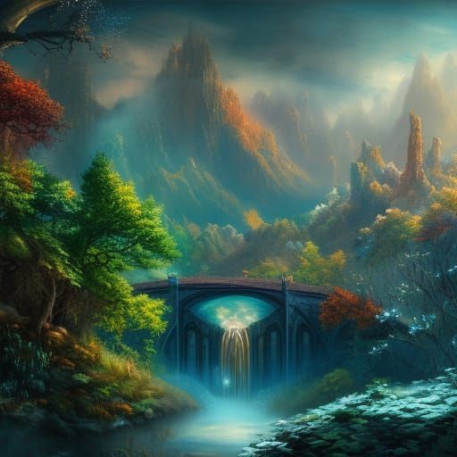 Four Seasons: Detailed Fantasy Landscape Art