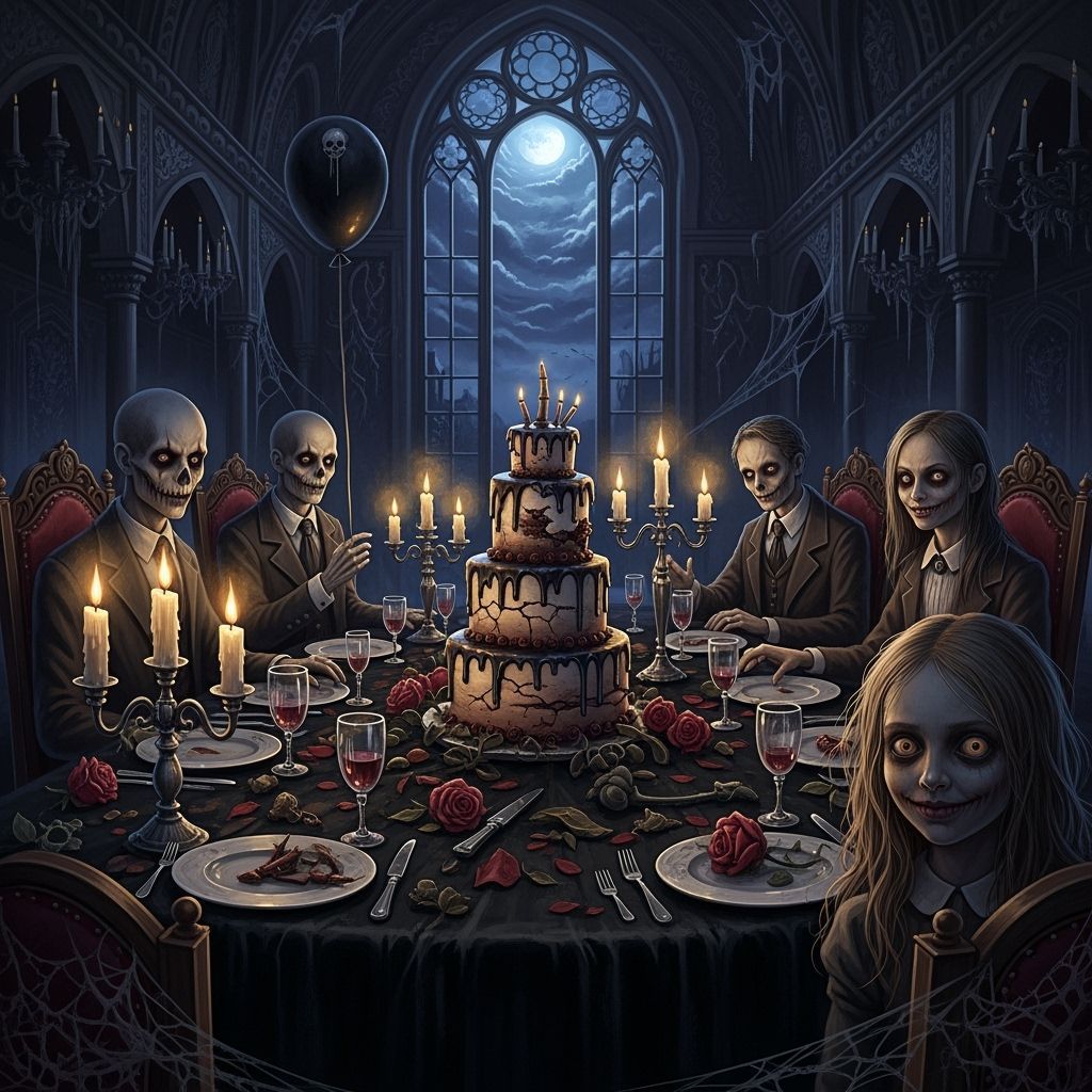Sinister Birthday Party in Decaying Mansion
