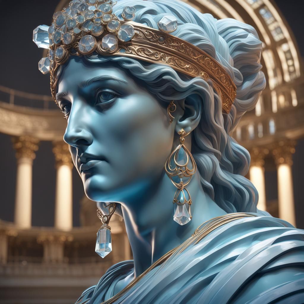 Crystal Statue of Ancient Greek Woman