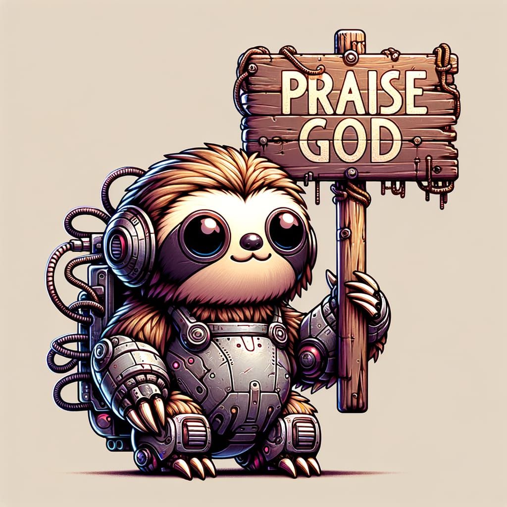 "PRAISE GOD" Cartoon