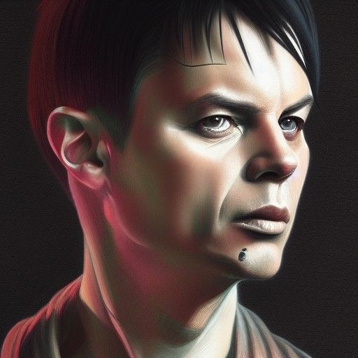 Young Man in New Wave Style Digital Art