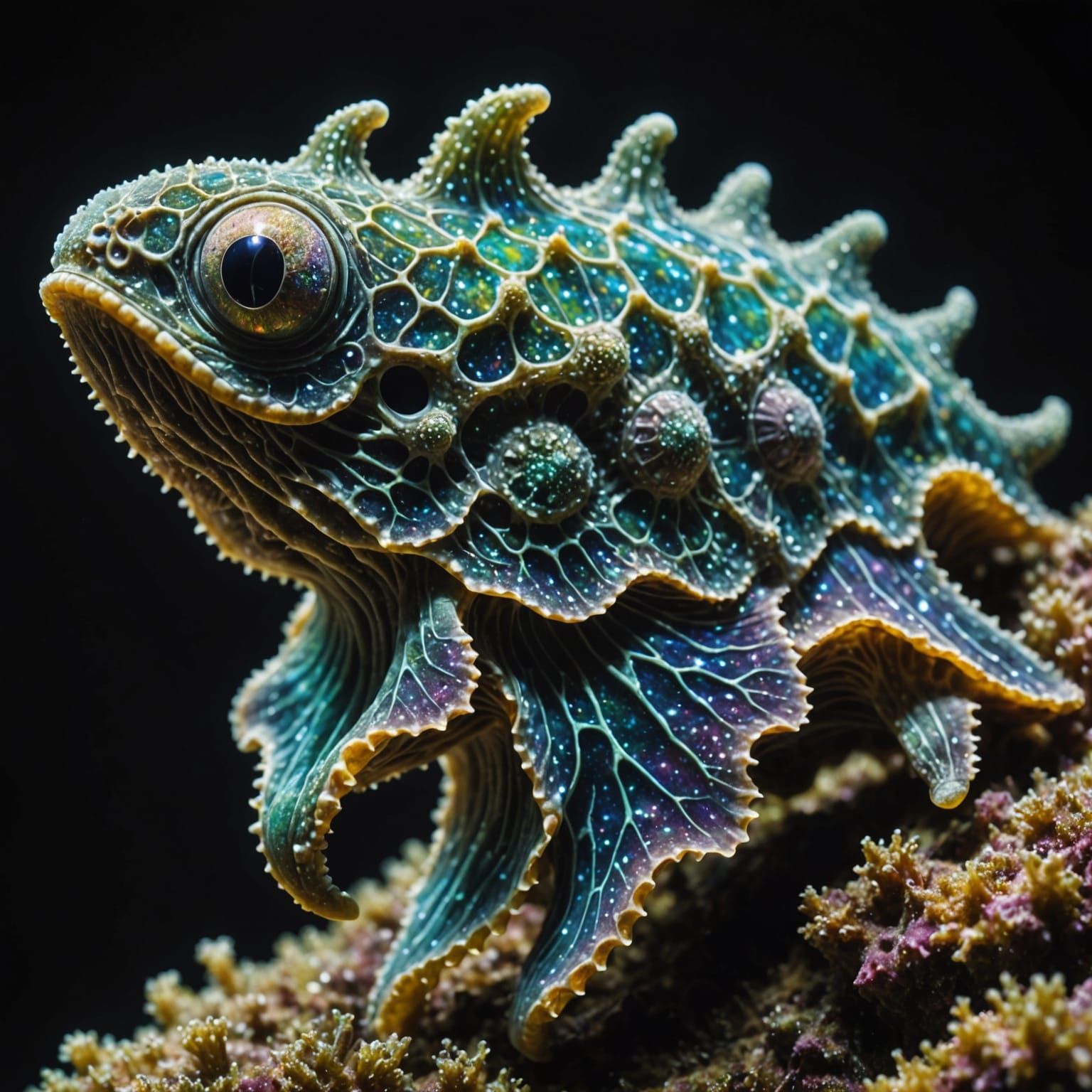 Iridescent Amoeba-like Creature