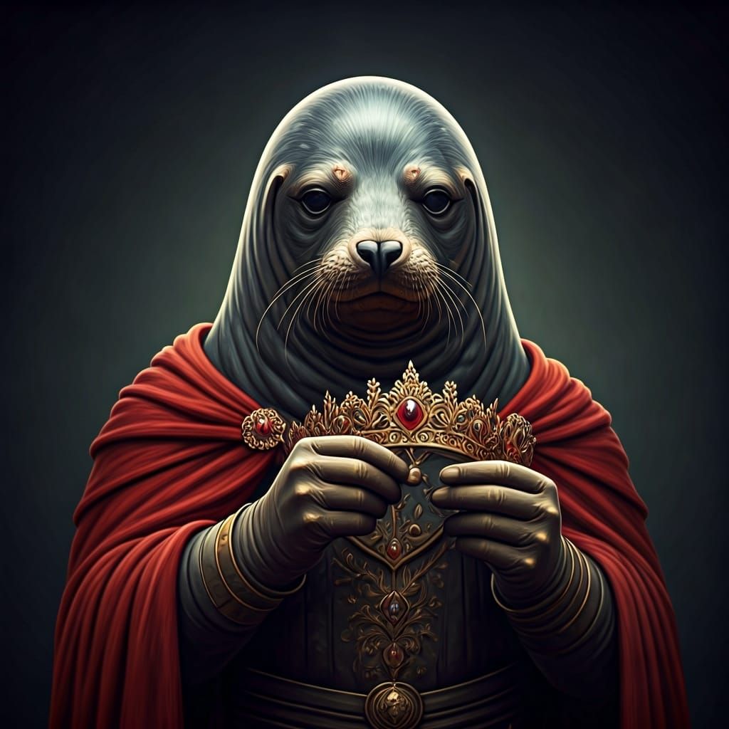 Seal Crafts Jeweled Crown in Fantasy Art Style