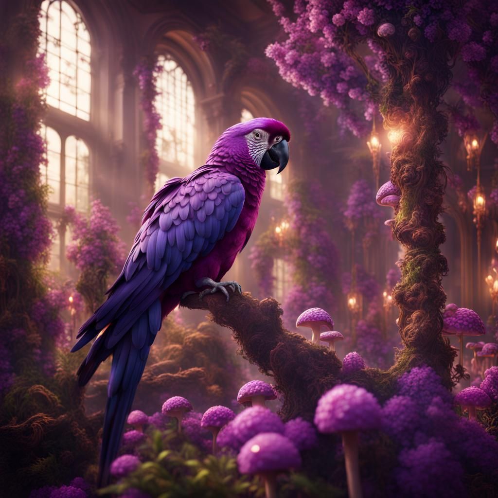 Purple parrot