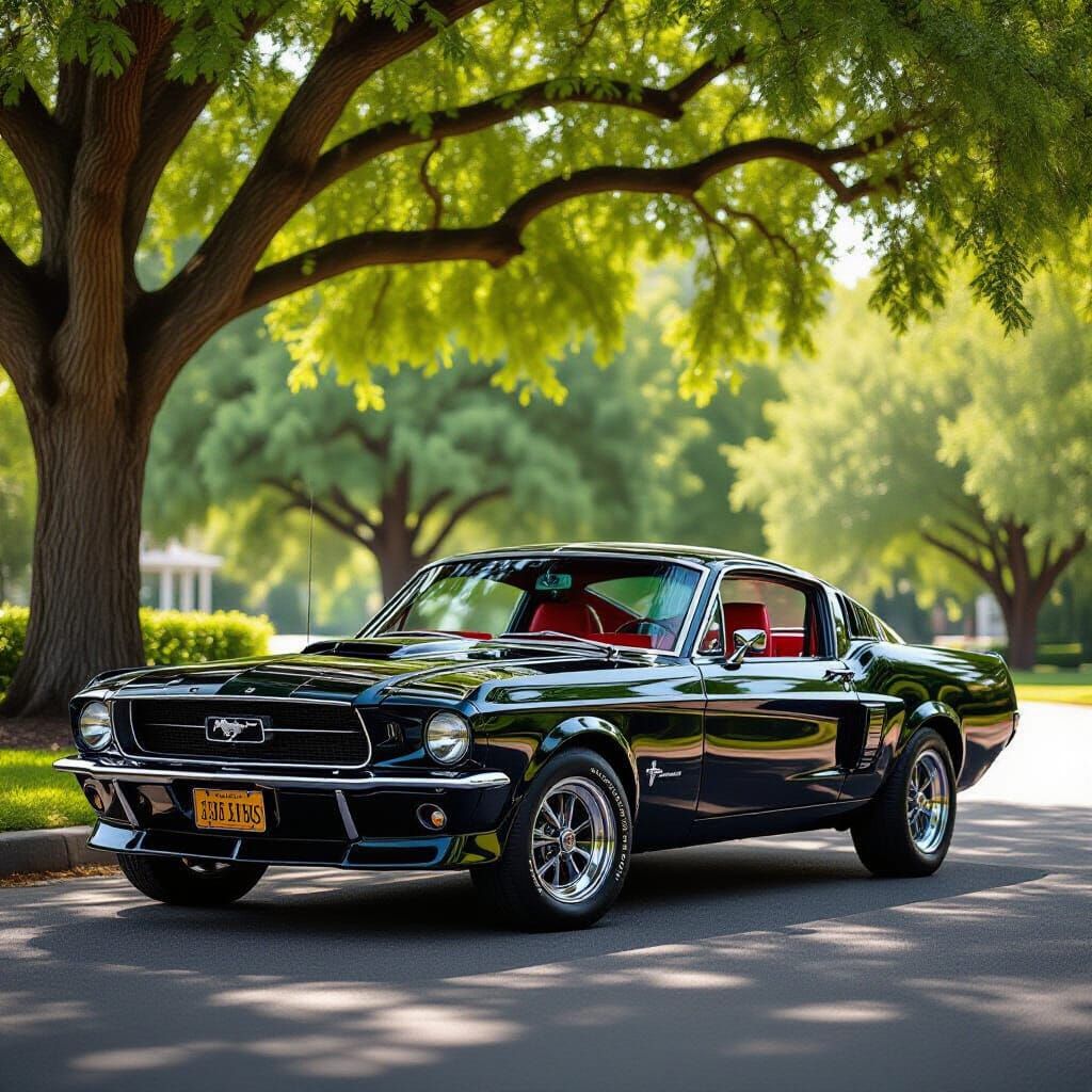 Classic Ford Mustang in Automotive Lifestyle Photography
