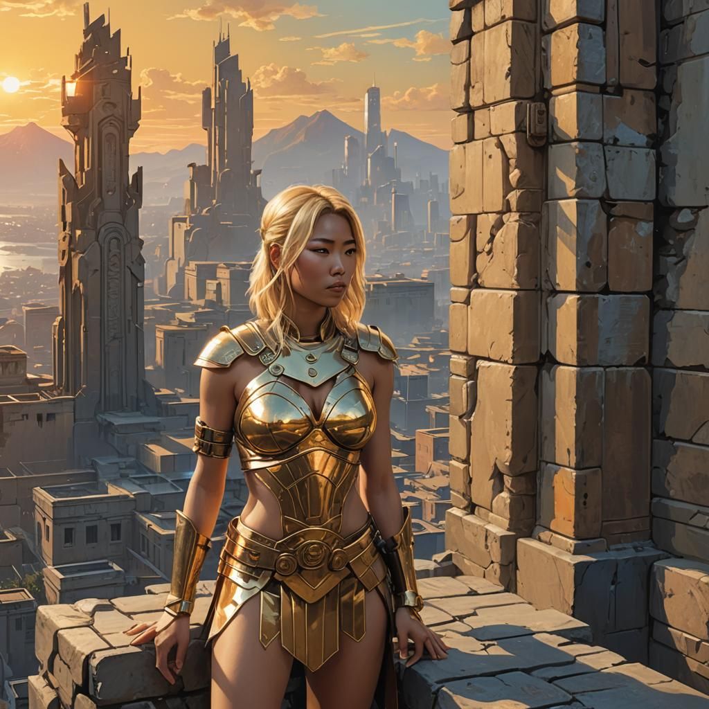 Futuristic Amazon Sunset: Photorealistic Sci-Fi Concept Art