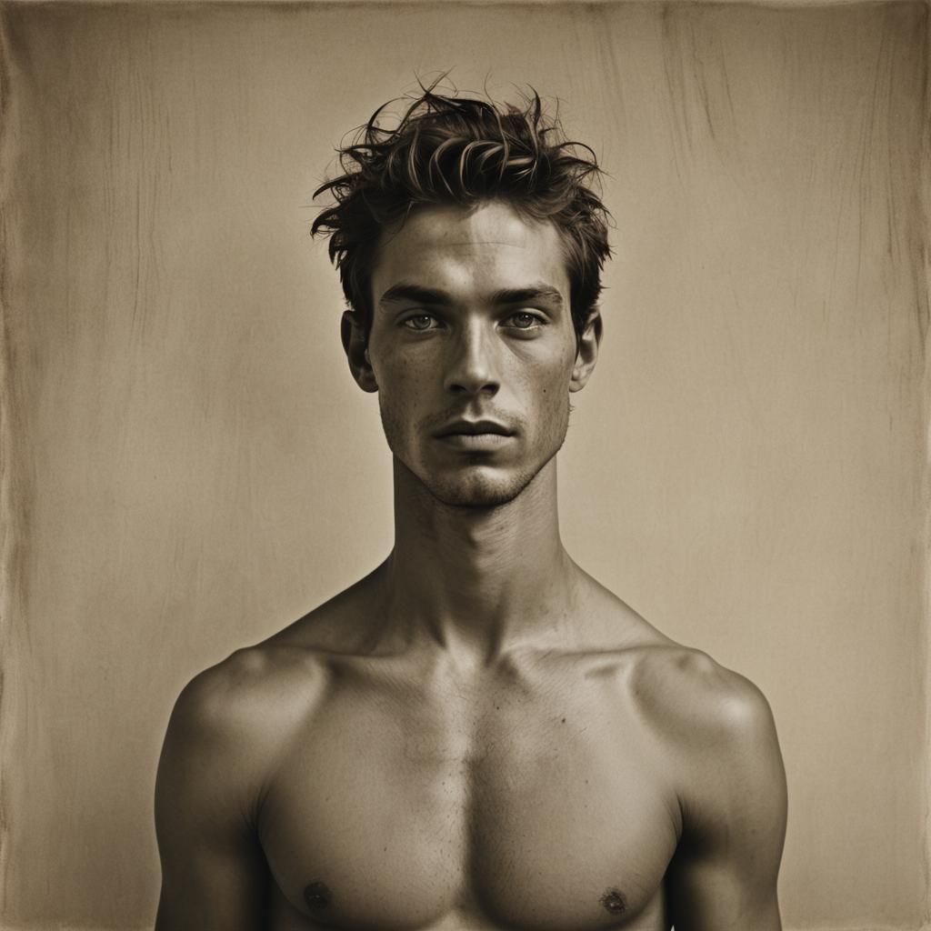 Striking Portrait with Dynamic Lighting in Chiaroscuro Style