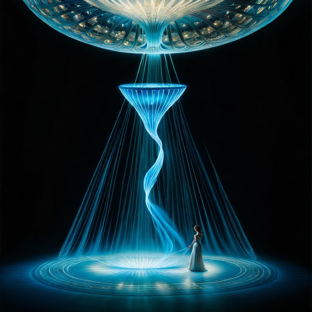 Bioluminescent Shadows Dancing in a Light Air Aura