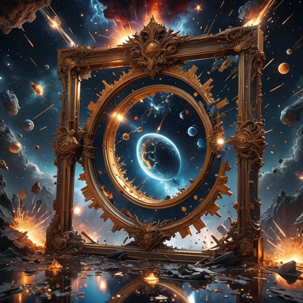 Exploding Mirror Reflecting a Thousand Stars