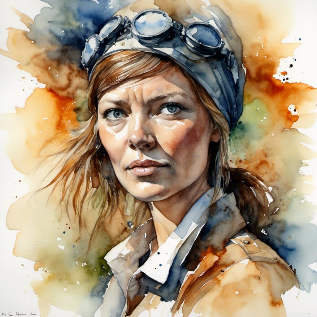 Professional Portrait with Watercolor Aesthetic for LinkedIn