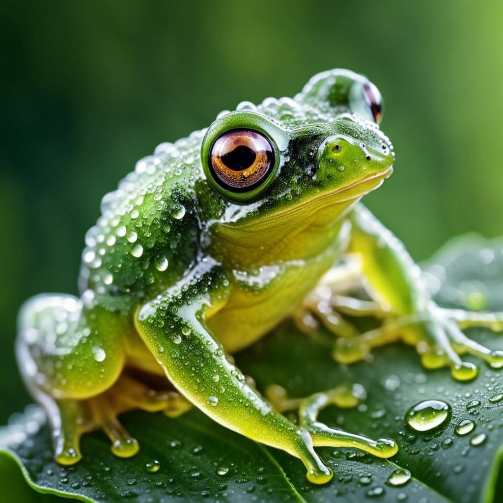 Translucent Glass Frog: Extreme Macro Photo