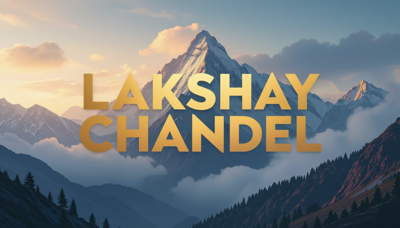 Majestic Mountain Scene with Subliminal Typography