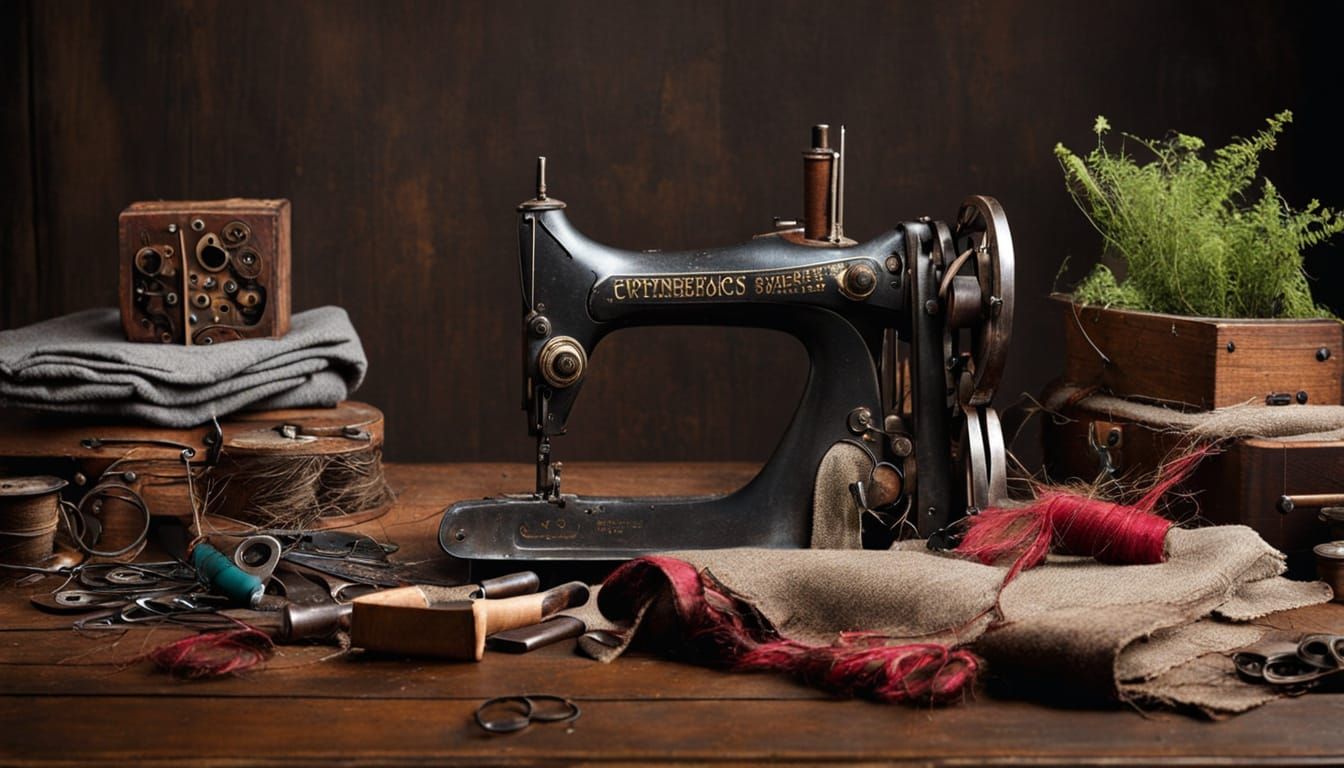 Surreal Rag Doll Assembles in Dark Antique Workshop