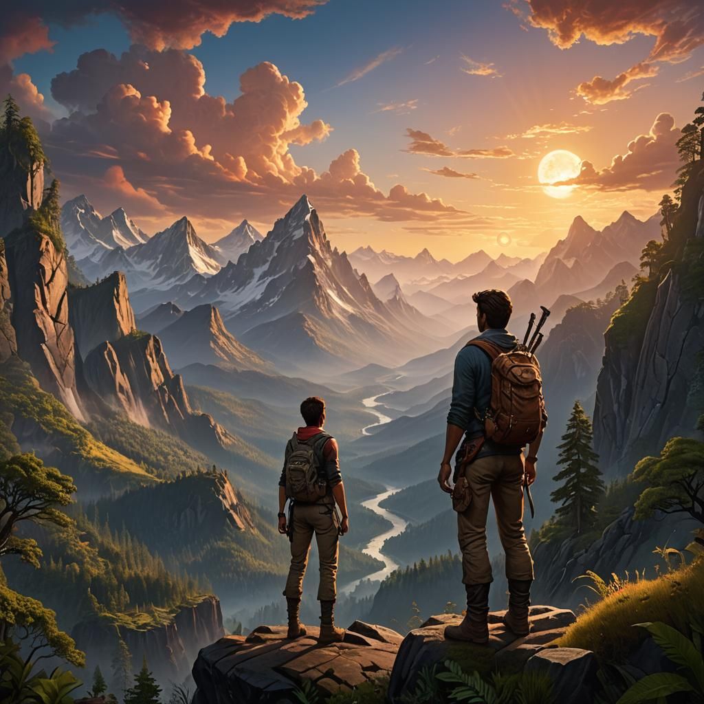 Adventurer at Wilderness Edge: Fantasy Concept Art