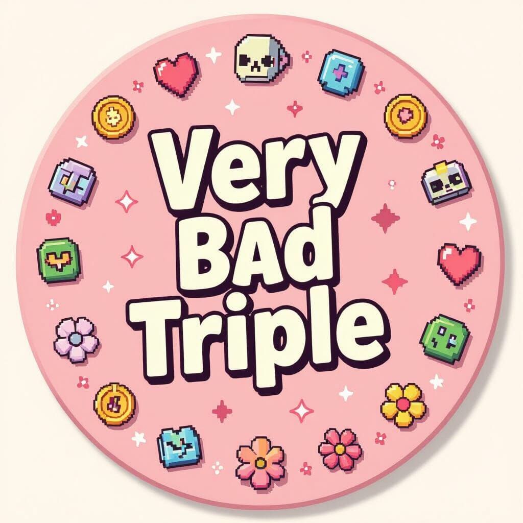 Girly Gaming Profile Picture with "Very Bad triple" Text