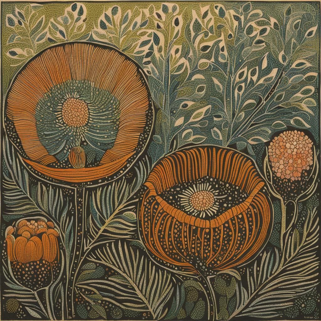 Soviet tile: banksia series