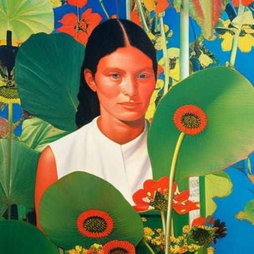 Tropical Portrait in Pop Art Style